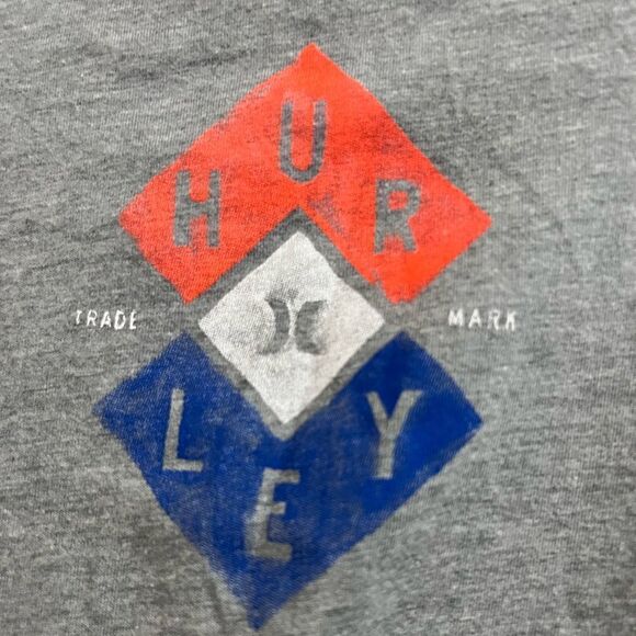 Hurley boys size L 13-14 youth gray with blue and orange t shirt - Picture 2 of 4